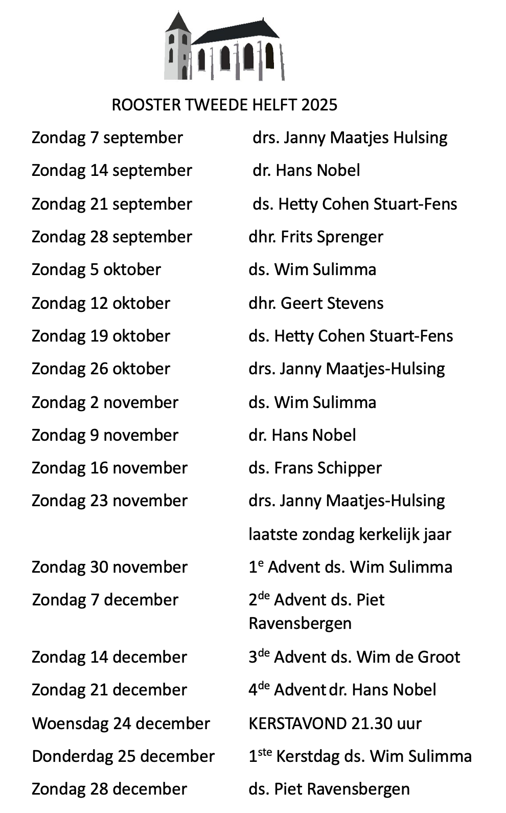 Rooster 2025 sep dec